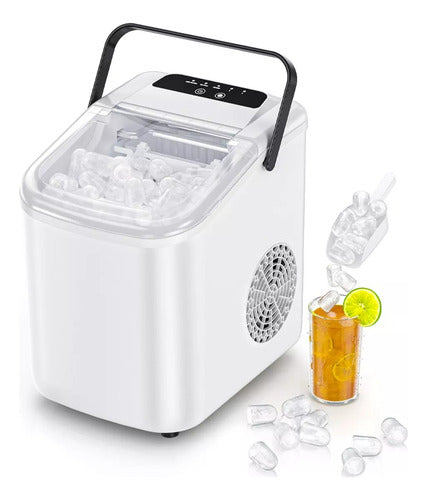 Maquina De Hacer Hielo 12kg/dia 9pcs En 6 Min Touch Portátil
