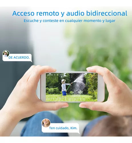 Kit Cámara de seguridad QG-77-K500G con resolución de 4ch 2MP visión nocturna incluida Color blanca Exterior Videovigilancia - Metacompras