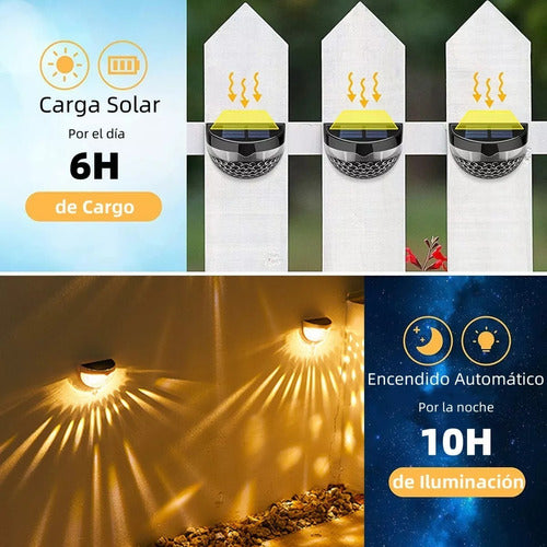 Paquete Especial 4 Lámparas LED Solares para Jardín – Luz Cálida y Eficiente