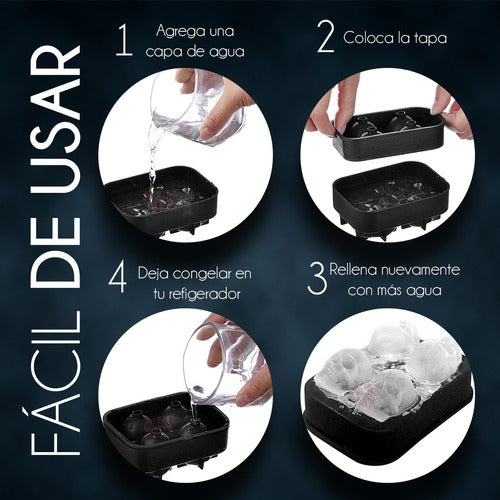 Molde de Silicona para Hielo en Forma de Calavera - Reutilizable y Fácil de Usar - Metacompras