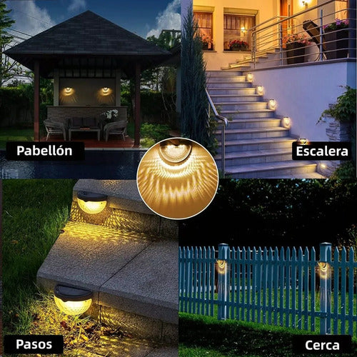 Lámpara Solar LED de Jardín - Iluminación Exterior Ecoamigable (4 Piezas) - Metacompras