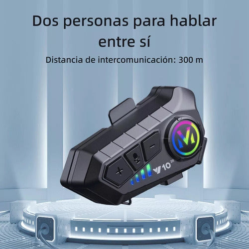 Intercomunicador Bluetooth JZAQ Y10-2X para Motocicletas - Resistente al Agua y Larga Duración