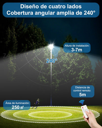 Lámpara Led Solar Luminaria Suburbana Alumbrado 300w