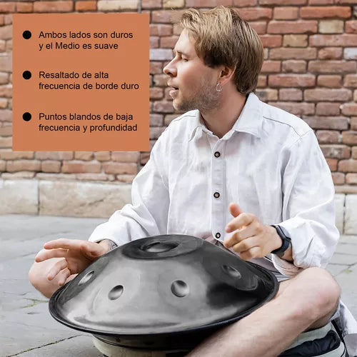 Handpan 18 Pulgadas de 9 Notas en G Menor – Sonido Etéreo y Relajante, Hecho a Mano
