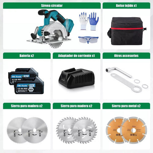 Sierra Circular Eléctrica Recargable 1500W - Portátil y de Corte Preciso - Metacompras