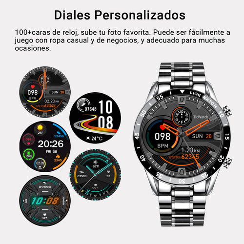 Smartwatch Lige BW0220A Pro Sport Resistente al Agua con Monitoreo de Salud