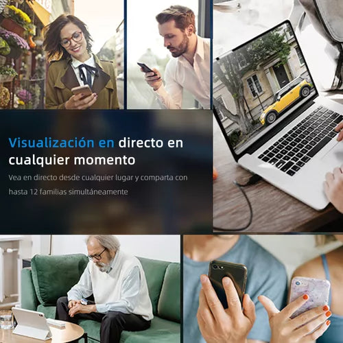 Kit Cámara de seguridad QG-77-K500G con resolución de 4ch 2MP visión nocturna incluida Color blanca Exterior Videovigilancia - Metacompras