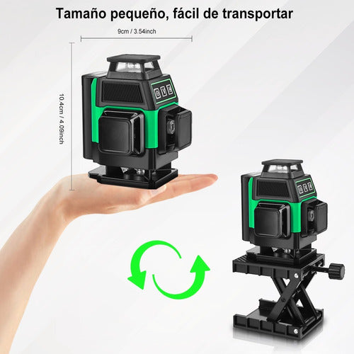 Nivel Láser Autonivelante 25m de 4D con 16 Líneas para Precisión Exacta - Shawty S0035G