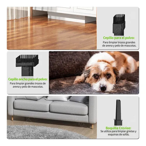 Aspiradora de Mano Inalámbrica 9500PA, Portátil para Auto y Hogar con Luz LED