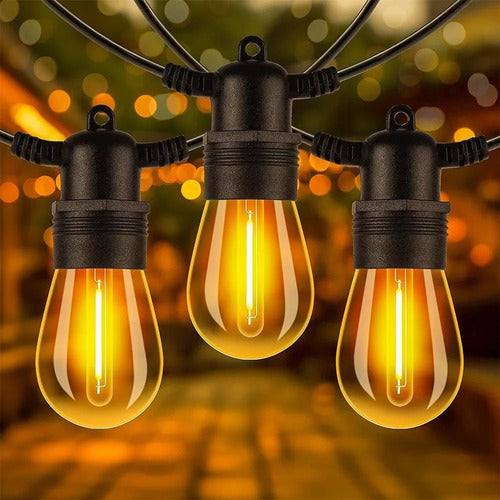 Guirnalda LED 10 mts Cálida Impermeable – Decoración Segura Exterior