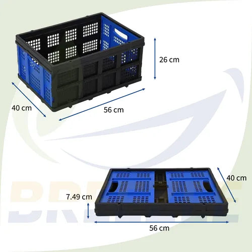 Carro de Compras Plegable con 2 Canastas y Ruedas - Fácil de Armar