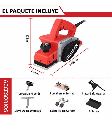 Cepilladora Eléctrica Para Madera Cepillo Profesional 82mm 900W - Metacompras