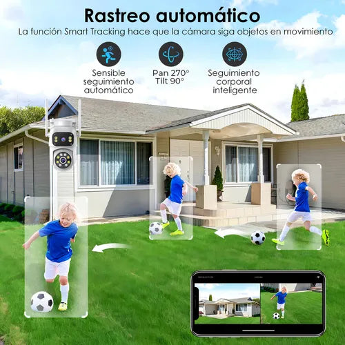 Cámara de Vigilancia Exterior Mara MVPsmart DQ8 8MP 360° PTZ WiFi Full HD