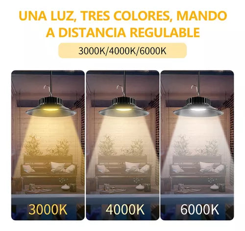 Lámpara Led Solar De Exteriores Sensor Luz Tricolor