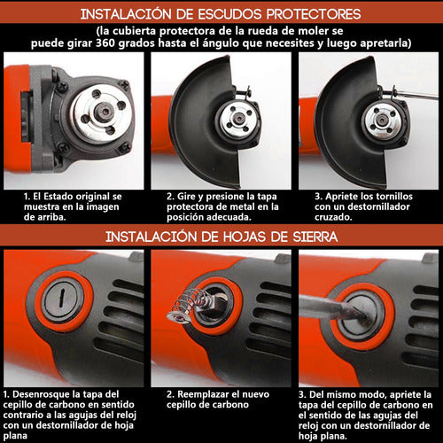 Esmeriladora Angular 2000 W 3 en 1: Amoladora, Motosierra y Lijadora Profesional