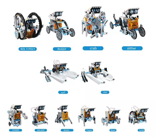 Kit De Juguete Robot Educativo Ciencia Solar Para Niño 12 en 1 Super Divertifo - Metacompras