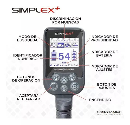 Detector De Metales Nokta Makro Simplex audífonos Inalambrico