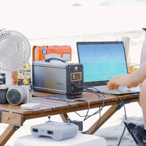 Banco de Energía Flashfish G300 300W – Generador Solar Portátil para Camping y Emergencias