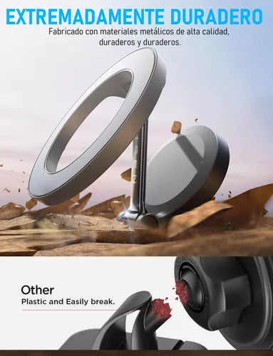 Soporte Magnético Giratorio 360 para Celular en Auto - Fijación Ultraestable