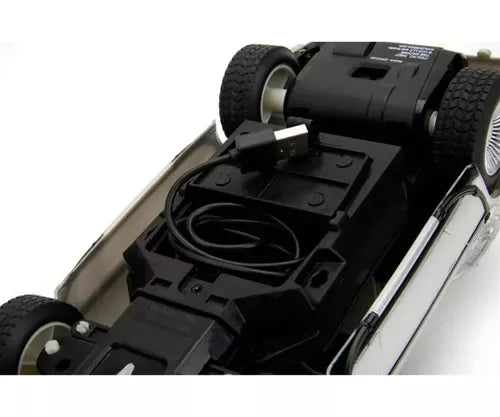 DeLorean DMC RC Volver al Futuro 1:16 con Luz y Control Remoto