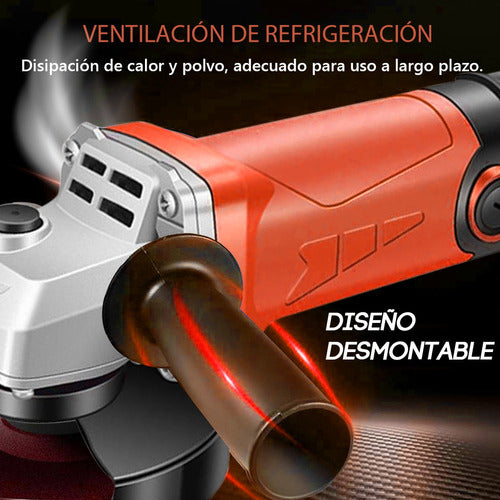 Esmeriladora Angular 2000 W 3 en 1: Amoladora, Motosierra y Lijadora Profesional