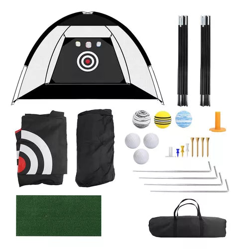 Kit Completo de Práctica de Golf con Red de Entrenamiento 3x2m para Mejorar tu Swing