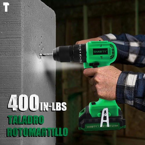 Taladro Rotomartillo Percutor 20V - Multifuncional y Compacto para Perforación y Atornillado - Metacompras