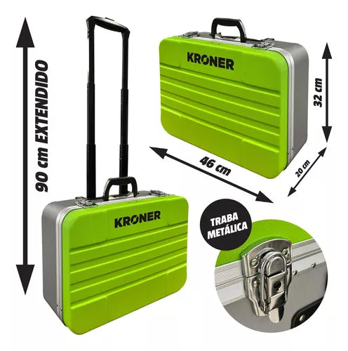 Juego de Herramientas Mecánicas 300 Piezas - Set Completo en Maletín con Ruedas Kroner