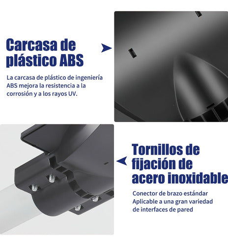 Lámpara Led Solar Luminaria Suburbana Alumbrado Publico 1200w