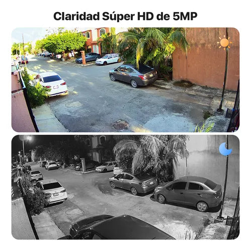 Kit de Videovigilancia H.view HV-84AHD5001: 4 Cámaras 5MP, DVR 1TB, Acceso Remoto, Resistente al Agua