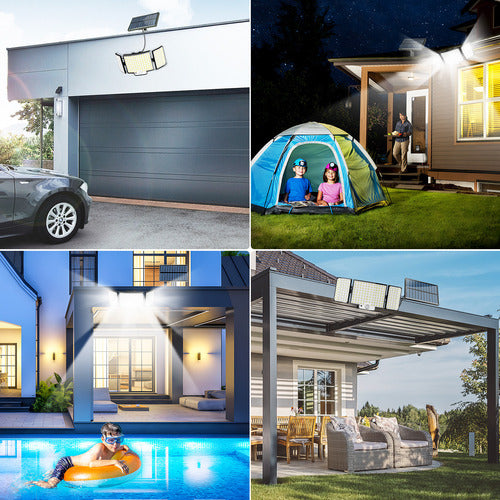 Lámpara Solar Exterior 328 LEDs con Sensor – Iluminación Potente y Ecológica