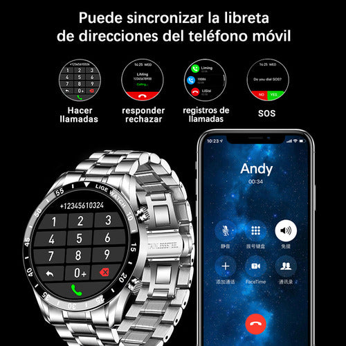 Smartwatch Lige BW0220A Pro Sport Resistente al Agua con Monitoreo de Salud