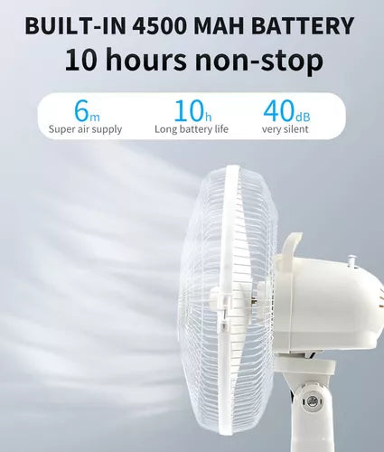Ventilador Solar Recargable De Mesa Cargador De Celular