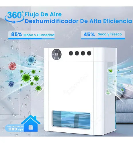 Deshumidificador Silencioso Inteligente 4500 ml para 100 m² - Eficiencia Alta