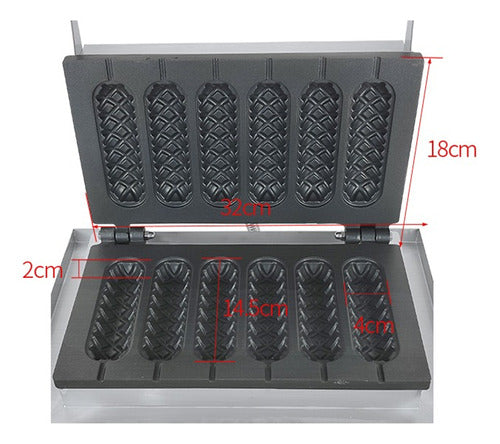 Maquina Para Hacer Banderillas - Lolly Waffle Uso Industrial