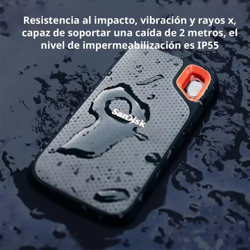 Disco Duro SSD Portátil Sandisk 2TB – Alta Velocidad y Resistencia Inquebrantable