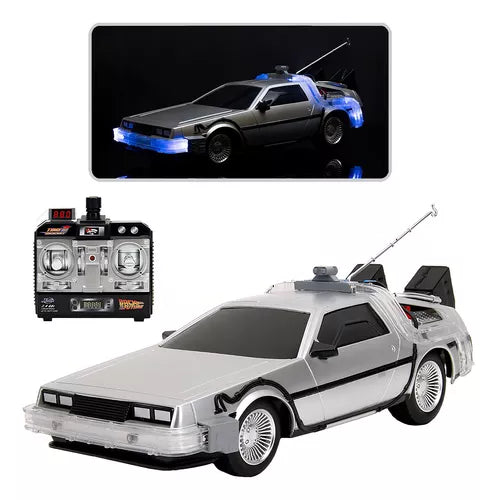 DeLorean DMC RC Volver al Futuro 1:16 con Luz y Control Remoto
