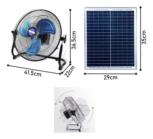 Ventilador De Carga Solar Con Carga De Teléfono Móvil Usb - Metacompras