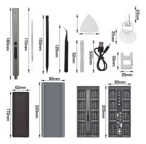Kit de Desarmadores Eléctrico de Precisión 82 en 1 - Potente, Portátil y Magnético