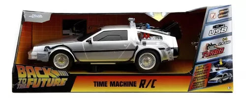 DeLorean DMC RC Volver al Futuro 1:16 con Luz y Control Remoto