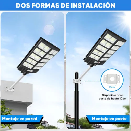 Lámpara Solar LED 1600W con Sensor de Movimiento para Jardín Resistente al Agua