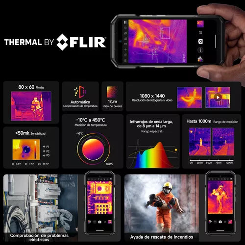 Celular Ulefone Armor 27T con Cámara Térmica FLIR y Carga Inalámbrica 30W