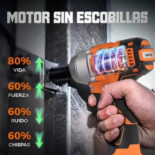 Llave De Impacto Pistola Inalámbrico Motor Sin Escobillas - Metacompras