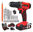 Taladro Atornillador Inalámbrico 21V con Caja de Herramientas y Luz LED