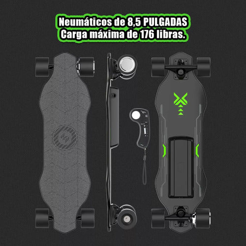 Patineta Eléctrica V6 300W con Control Remoto - Velocidad 12 mph, Alcance 10 millas