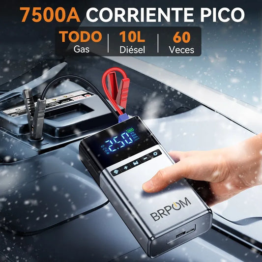Arrancador de BaterΓa PortΓ‘til 26800mAh con Inflador Inteligente 150psi