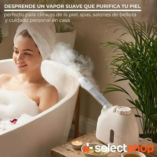 Vaporizador Facial con Cabezal Rotatorio 360Β° para Limpieza Profunda