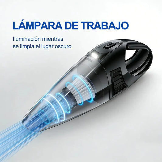 Aspiradora PortΓ‘til InalΓ‘mbrica con Filtro Hepa y LED para Hogar y Autos