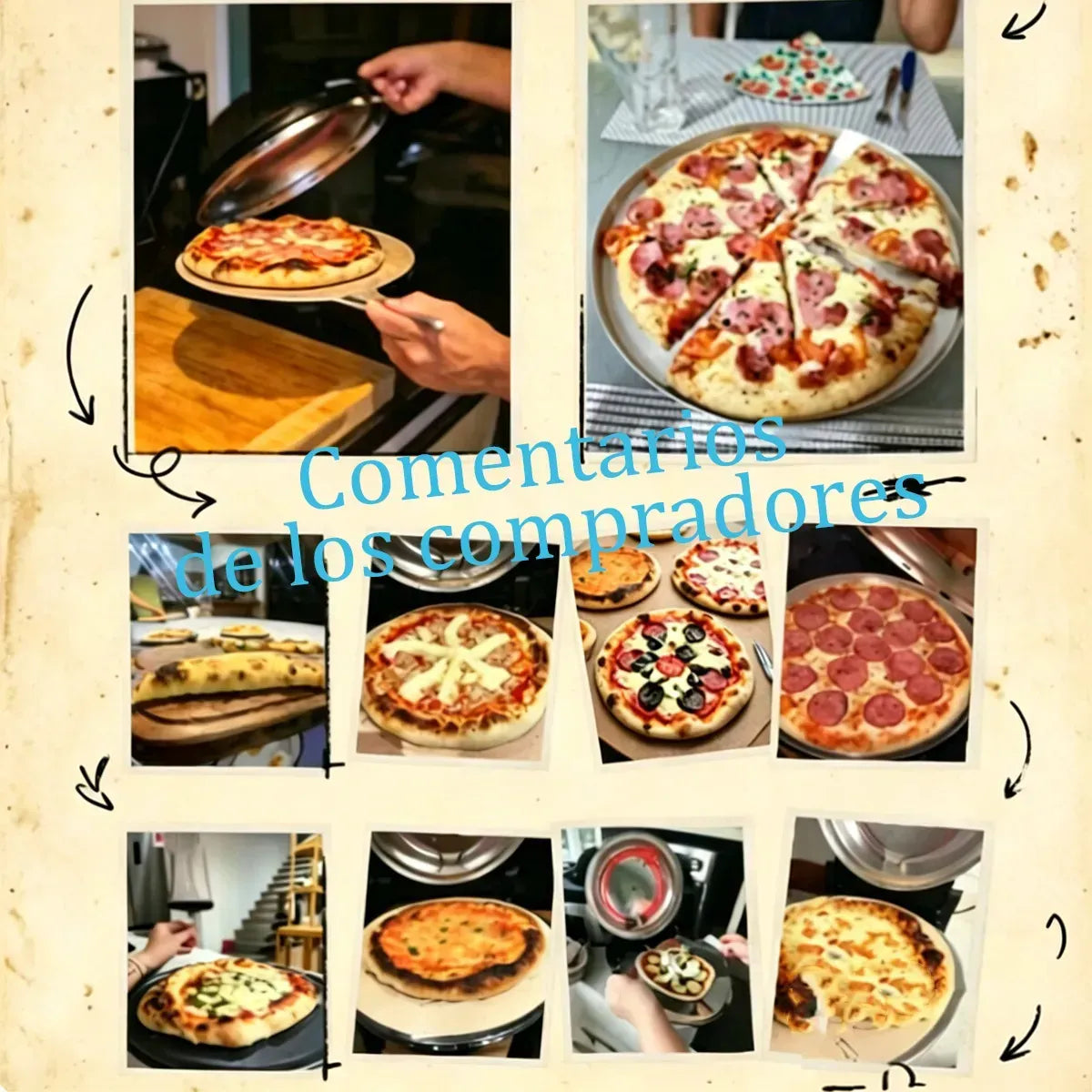 Horno Eléctrico para Pizza con Doble Control de Temperatura y Piedra Cerámica - Metacompras