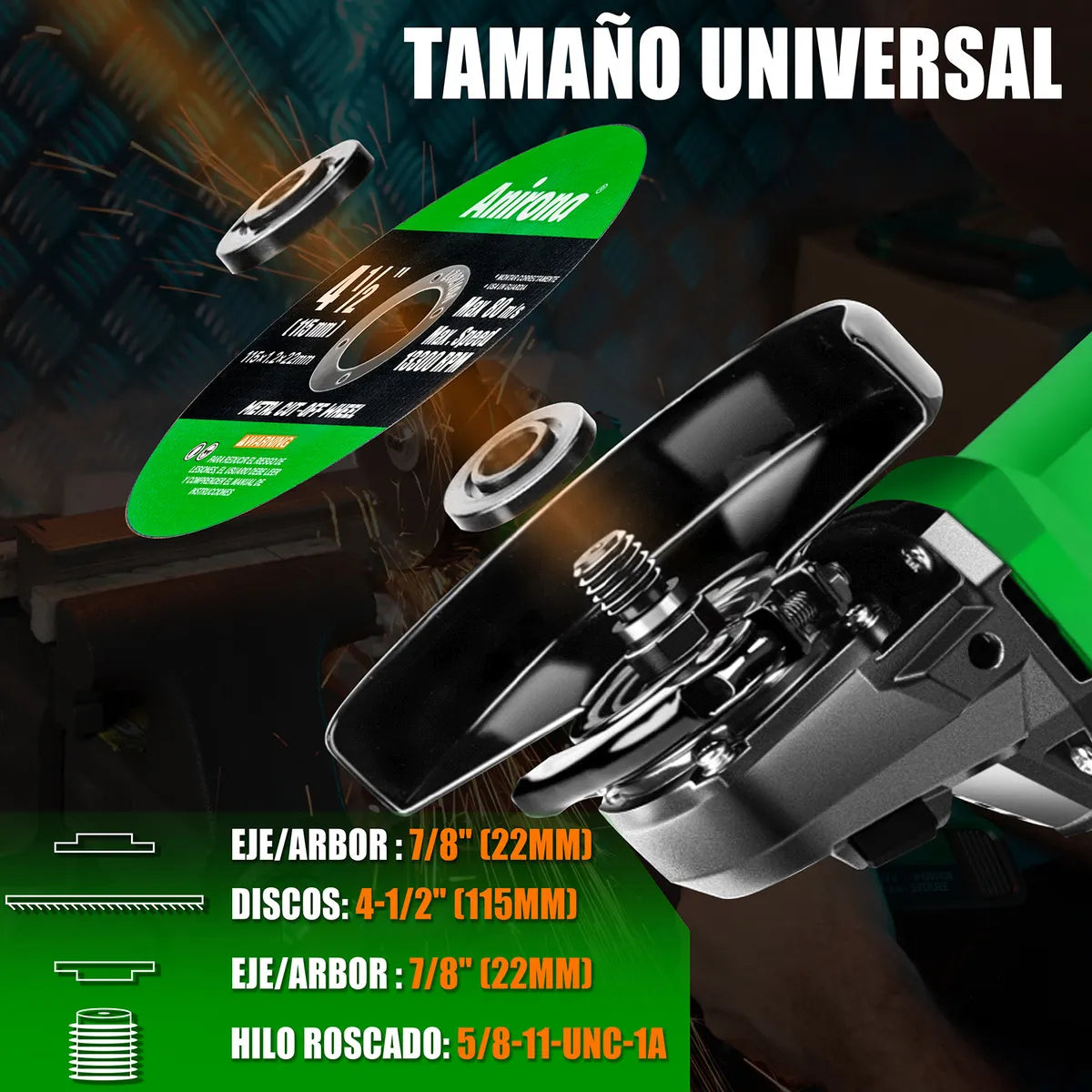 Esmeriladora Angular Inalámbrica 4-1/2 Sin Carbones para Mayor Libertad de Movimiento - Metacompras